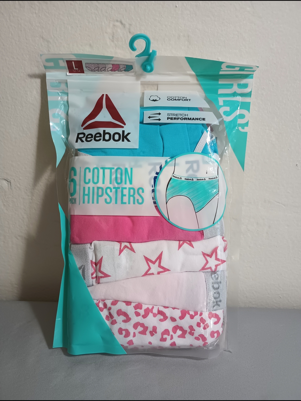 Reebok Girls' Cotton Hipsters Underwear
